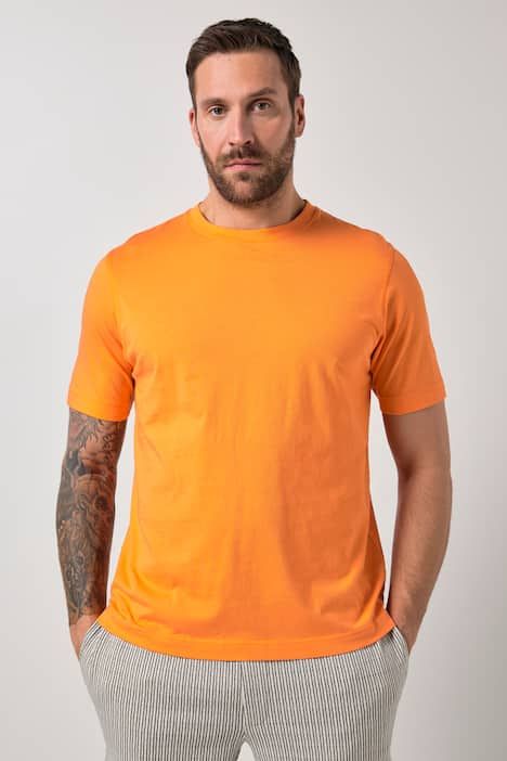 T-shirt Basic en coton peigné, col rond - jusqu'au 8 XL