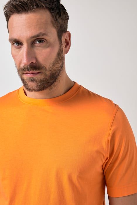 T-shirt Basic en coton peigné, col rond - jusqu'au 8 XL