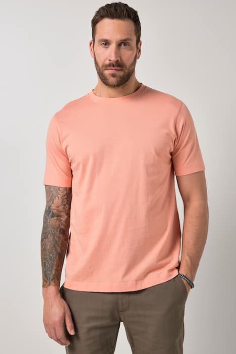 T-shirt Basic en coton peigné, col rond - jusqu'au 8 XL