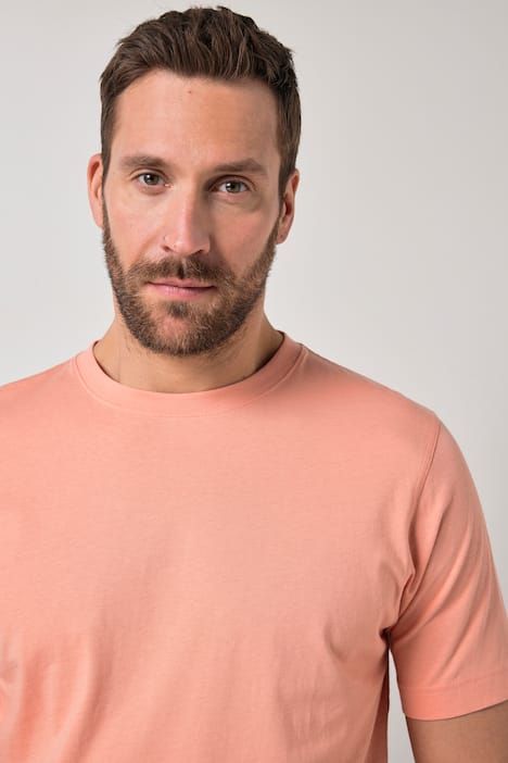 T-shirt Basic en coton peigné, col rond - jusqu'au 8 XL