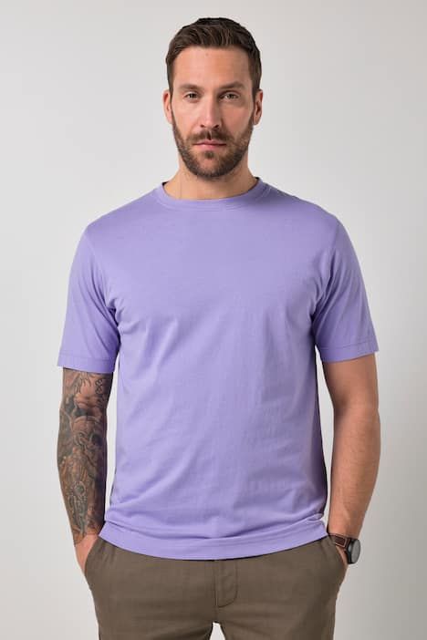 T-shirt Basic en coton peigné, col rond - jusqu'au 8 XL