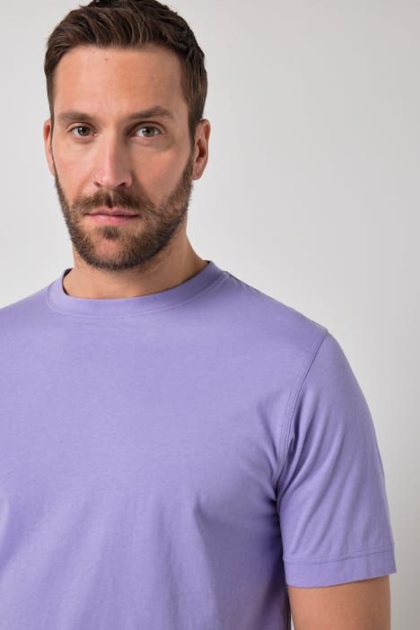 T-shirt Basic en coton peigné, col rond - jusqu'au 8 XL