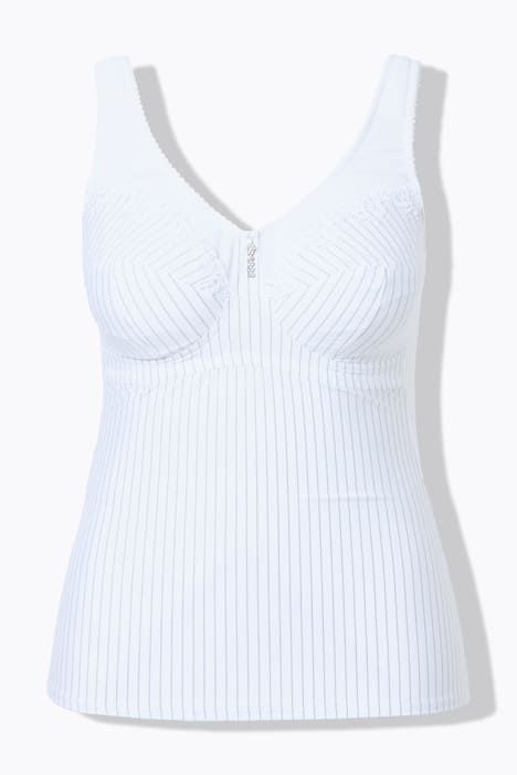 Débardeur sculptant à fines rayures. Se porte aussi sans soutien-gorge