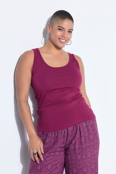 Top Basic, encolure large, jersey stretch