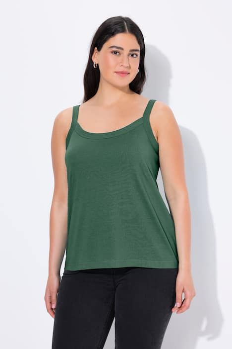 Débardeur à fines bretelles et décolleté rond, en modal mélangé