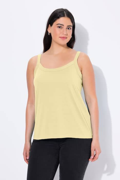 Débardeur à fines bretelles et décolleté rond, en modal mélangé