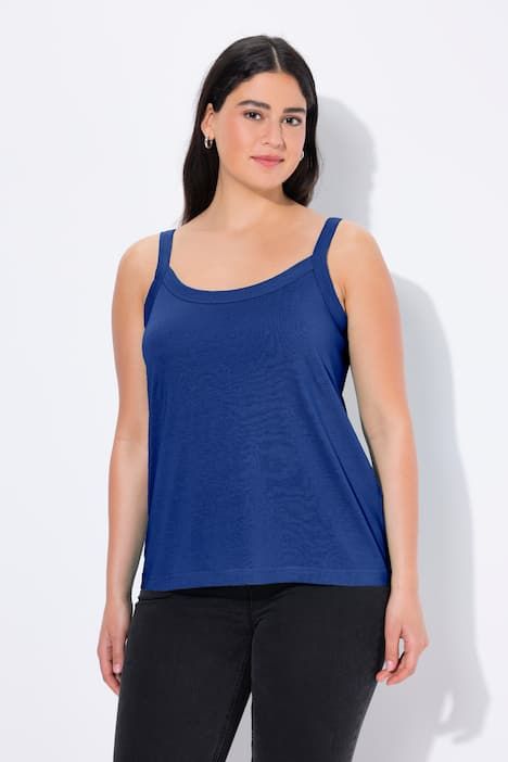 Débardeur à fines bretelles et décolleté rond, en modal mélangé