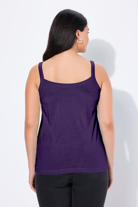 Débardeur à fines bretelles et décolleté rond, en modal mélangé