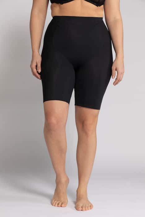 Bermuda gainant à coupe longue et bord plats, matière extensible confortable