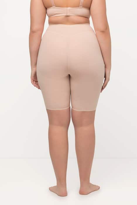 Bermuda gainant à coupe longue et bord plats, matière extensible confortable