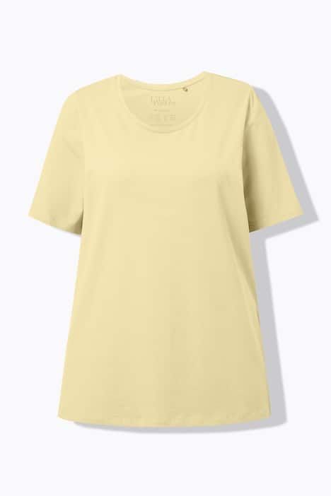 T-shirt en coton bio. Col rond et manches courtes. Coupe évasée