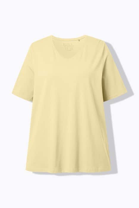 T-shirt à coupe évasée. Décolleté en V et manches courtes