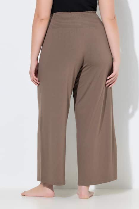 Pantalon Marlene. Jambe large et taille élastique