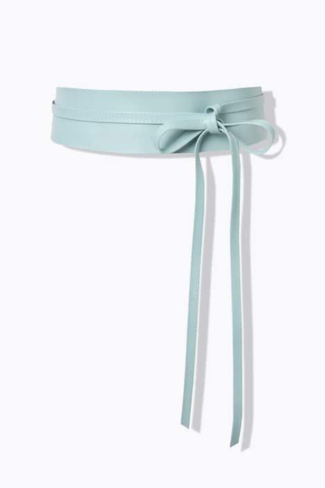 Ceinture en cuir à nouer. Longs rubans