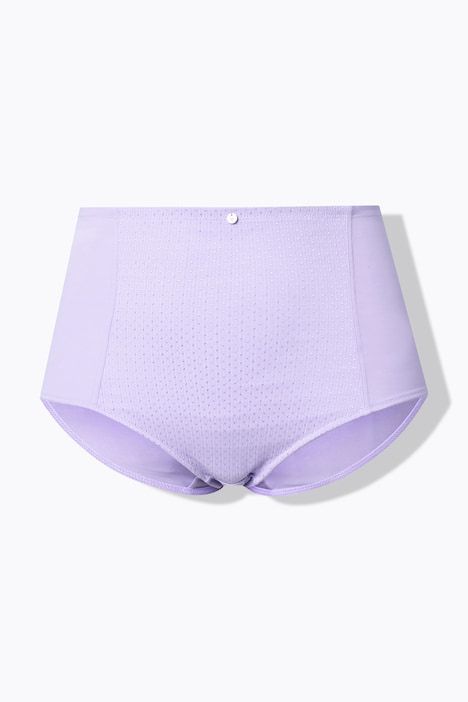 Culotte gainante, taille haute, empiècement jacquard