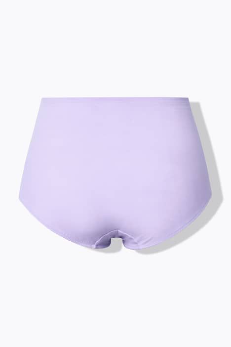 Culotte gainante, taille haute, empiècement jacquard