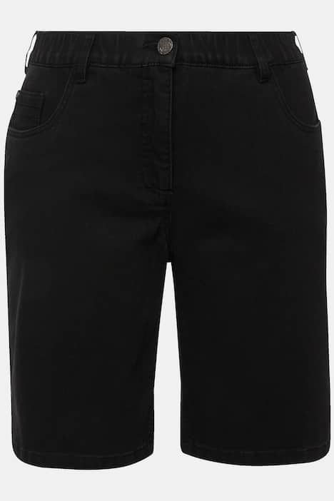 Bermuda en jean Mandy. Coupe 5 poches et taille confortable