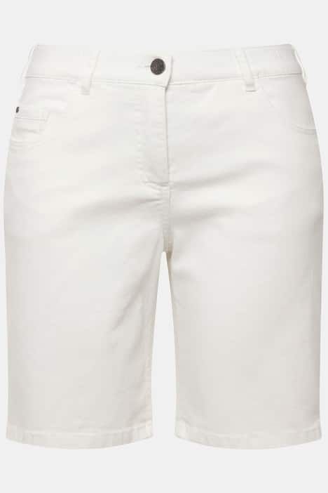 Bermuda en jean Mandy. Coupe 5 poches et taille confortable