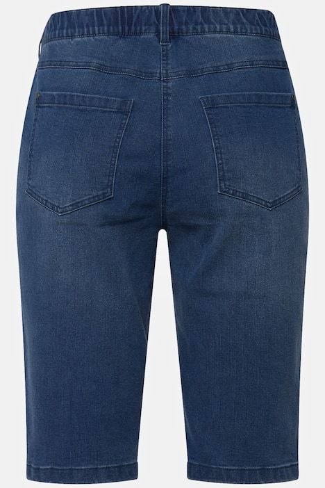 Bermuda en jean Mandy. Coupe 5 poches et taille confortable