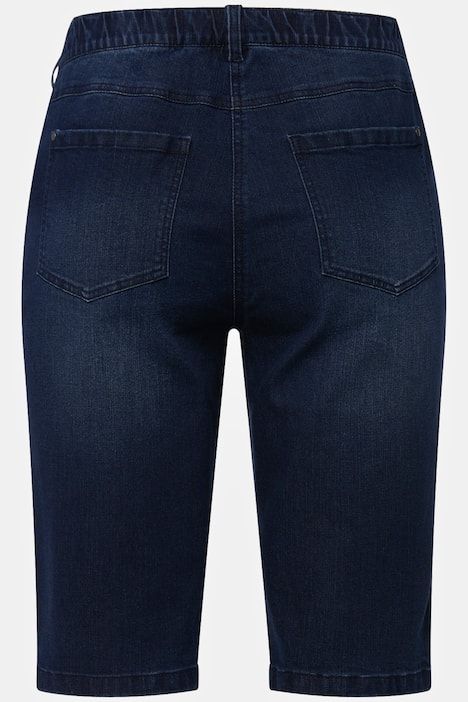 Bermuda en jean Mandy. Coupe 5 poches et taille confortable