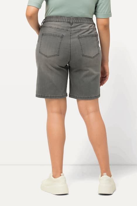 Bermuda en jean Mandy. Coupe 5 poches et taille confortable