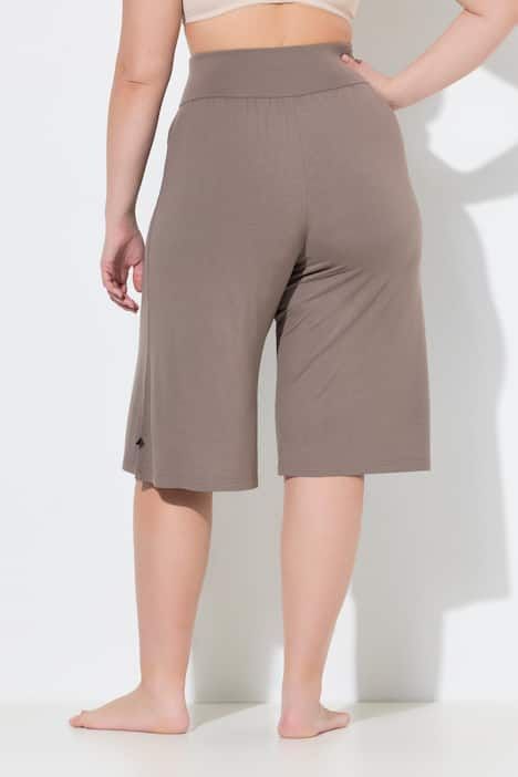 Bermuda jambe droite et large, taille élastique