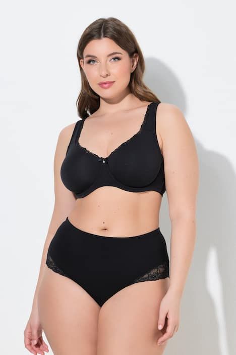 Soutien-gorge à armatures, liserés en dentelle - bonnet C-D