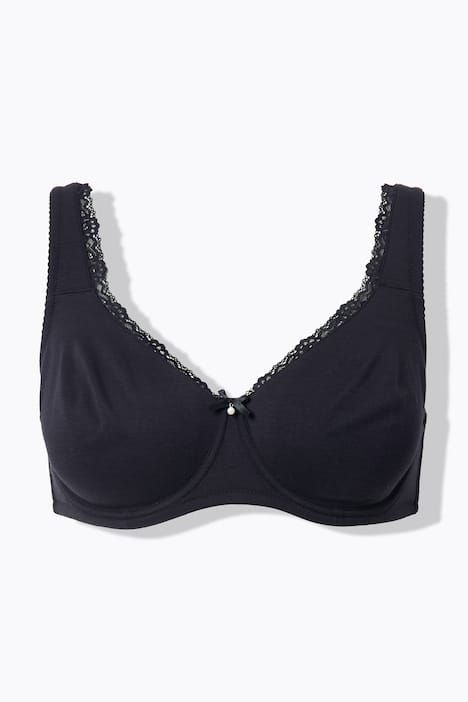 Soutien-gorge à armatures, liserés en dentelle - bonnet C-D