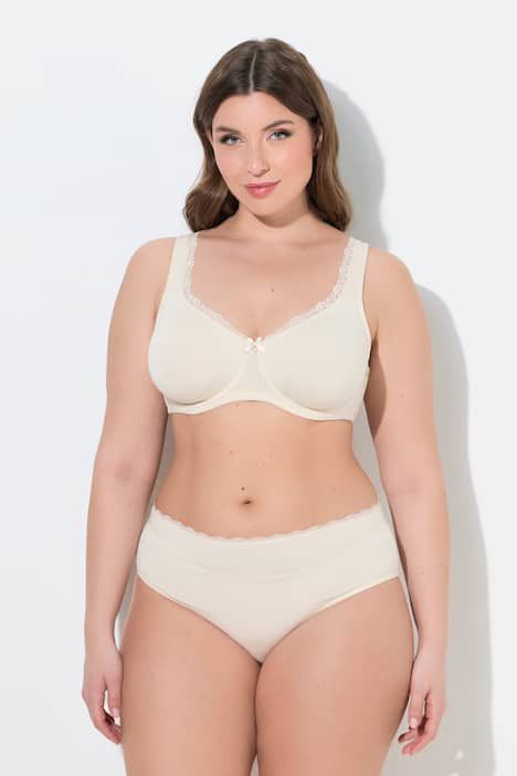 Soutien-gorge à armatures, liserés en dentelle - bonnet C-D