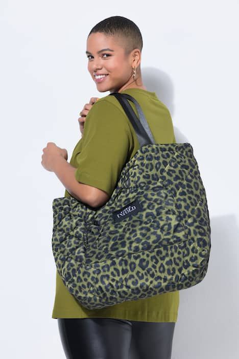 Sac cabas, surpiqûres, léopard