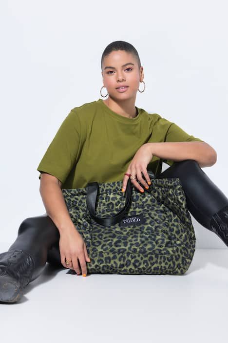 Sac cabas, surpiqûres, léopard