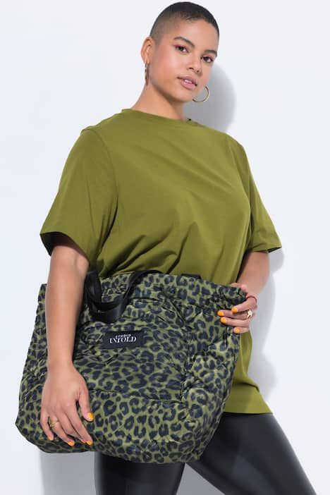 Sac cabas, surpiqûres, léopard