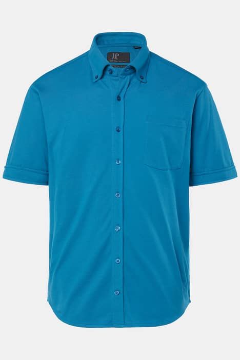 Chemise en maille piquée JP1880 coupe Modern, avec technologie FLEXNAMIC®, manches courtes et col à pointes boutonnées