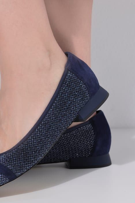 Ballerines Caprice, aspect tressé, barrette fantaisie, largeur G