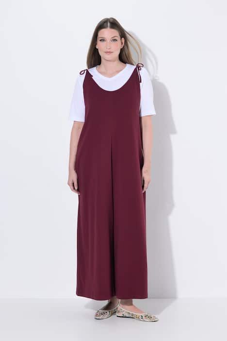 Combinaison en jersey de coton bio, jambe large et couture fantaisie