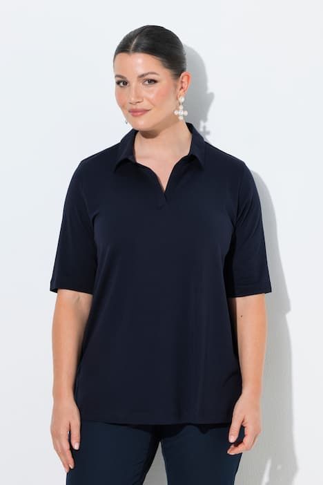 Polo à manches courtes. Coton Pima. Coupe évasée