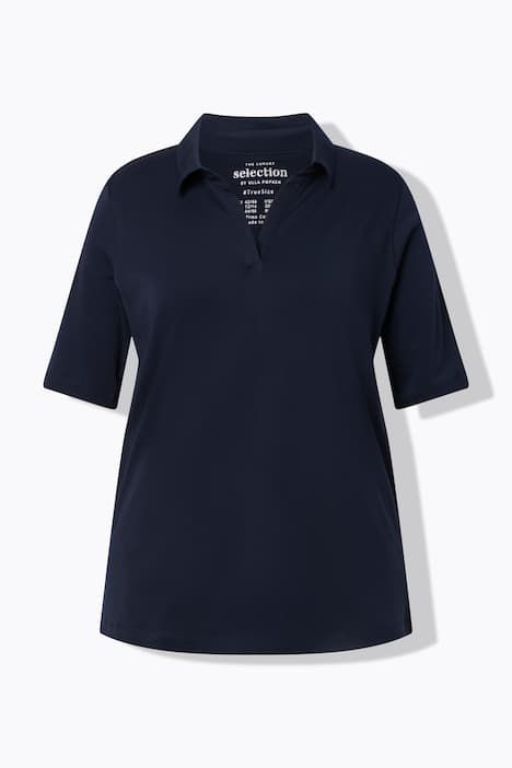 Polo à manches courtes. Coton Pima. Coupe évasée