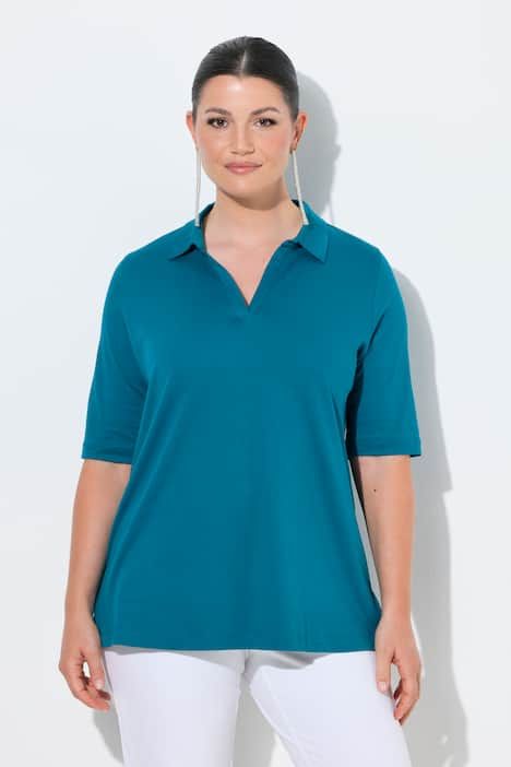 Polo à manches courtes. Coton Pima. Coupe évasée