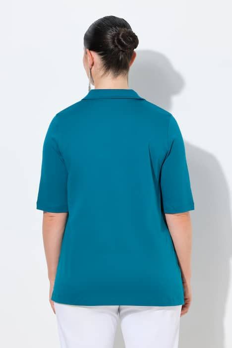 Polo à manches courtes. Coton Pima. Coupe évasée