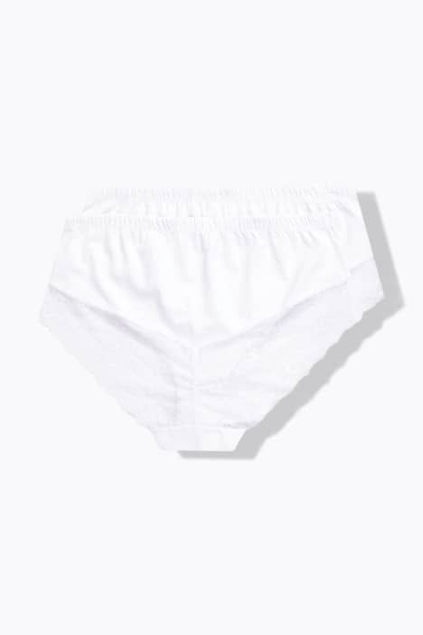 Lot de 2 culottes midi, empiècement en dentelle sur le côté