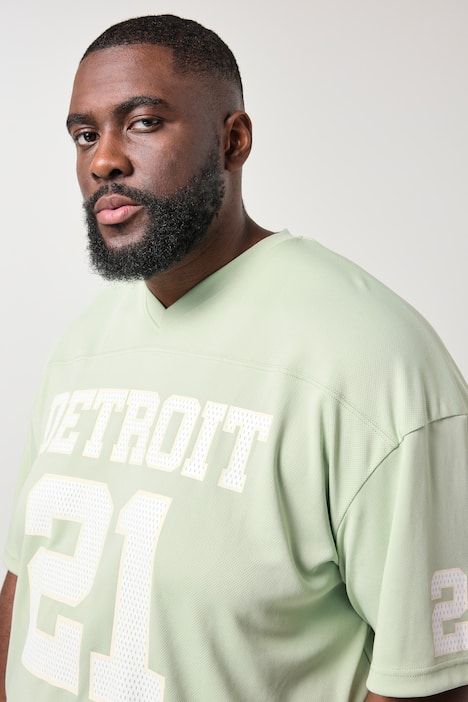 T-shirt en mesh STHUGE, coupe oversize à manches courtes, imprimé football américain - jusqu'au 8 XL