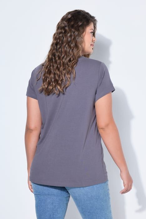 T-shirt à col V et manches 1/2. OEKO-TEX Made in Green