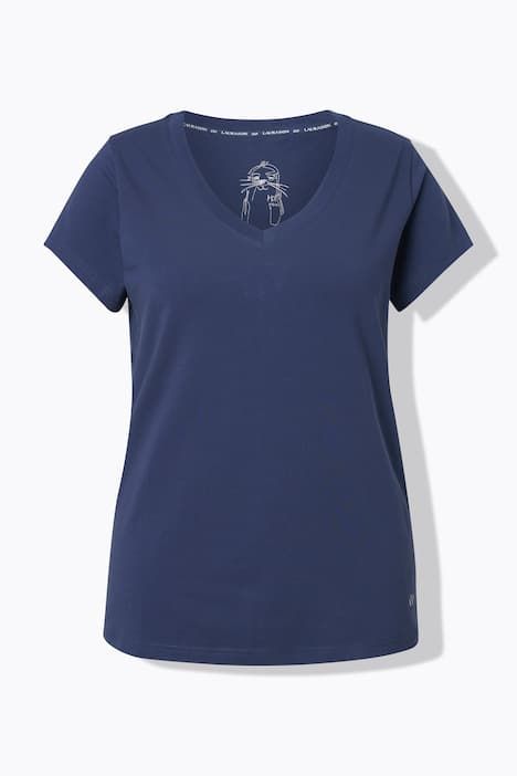 T-shirt à col V et manches 1/2. OEKO-TEX Made in Green