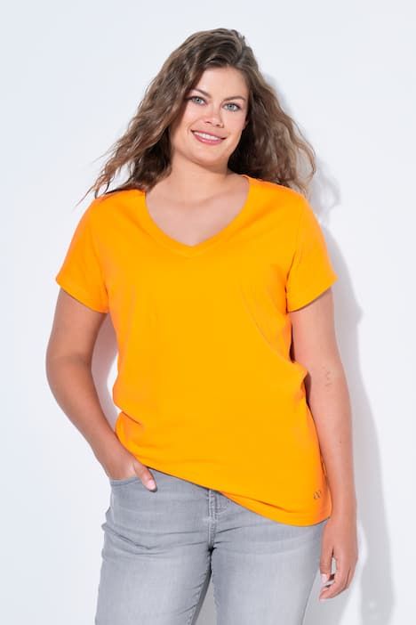 T-shirt à col V et manches 1/2. OEKO-TEX Made in Green