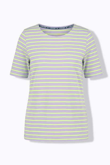 T shirt rayé à col rond et manches 1/2