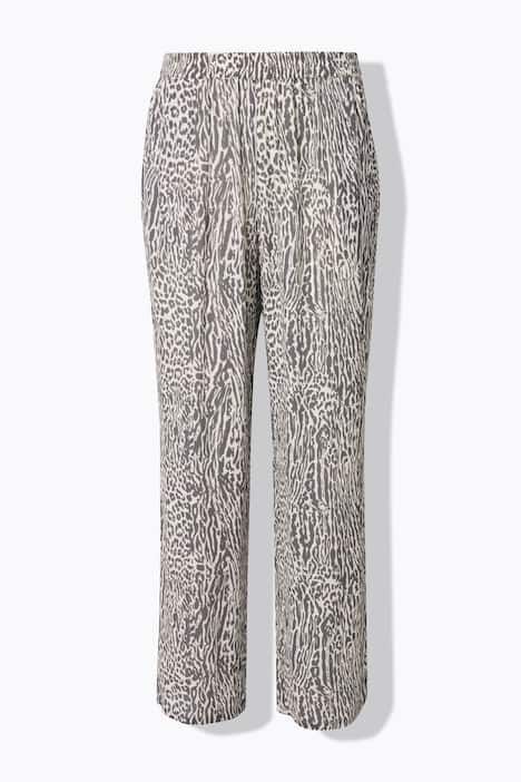 Pantalon Rose, imprimé animal. Jambe large et taille élastique