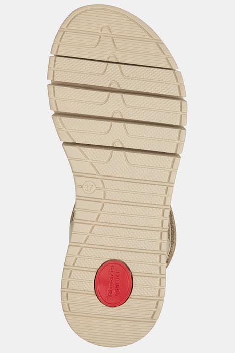 Sandales en cuir Tamaris Comfort. Fermeture velcro - largeur confortable