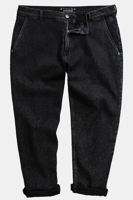 Jean chino STHUGE, black denim, coupe Tapered Baggy Fit - jusqu'à la taille 74