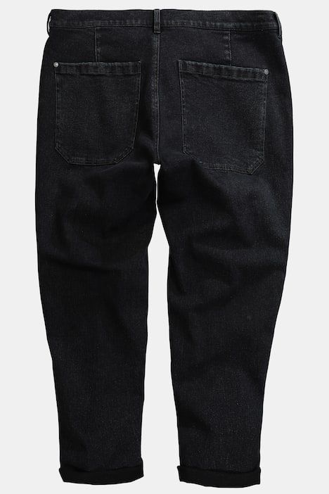 Jean chino STHUGE, black denim, coupe Tapered Baggy Fit - jusqu'à la taille 74