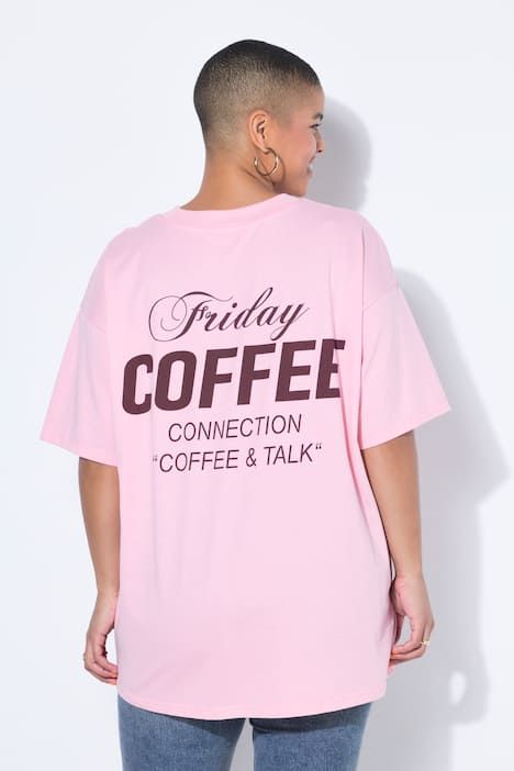 T-shirt oversize, imprimé Coffee dans le dos